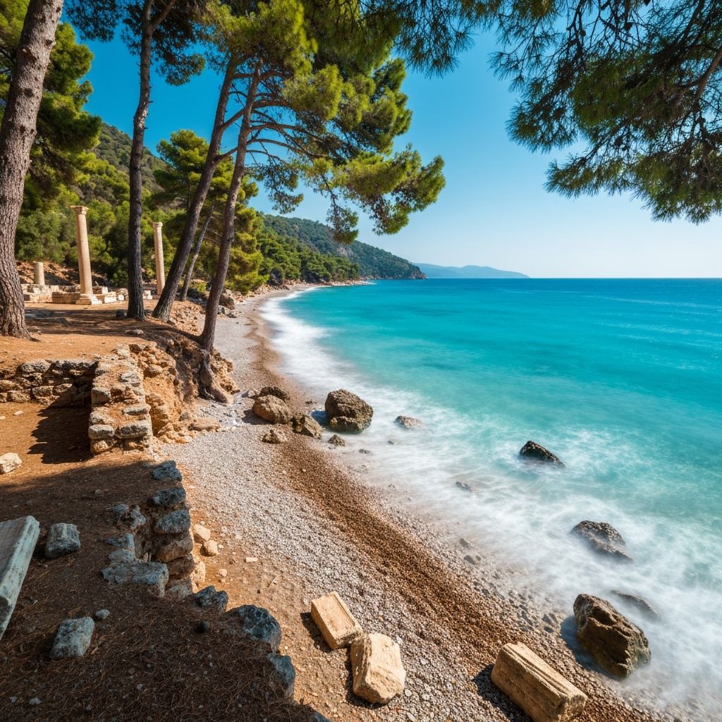 Crystal clear waters at Phaselis Beach